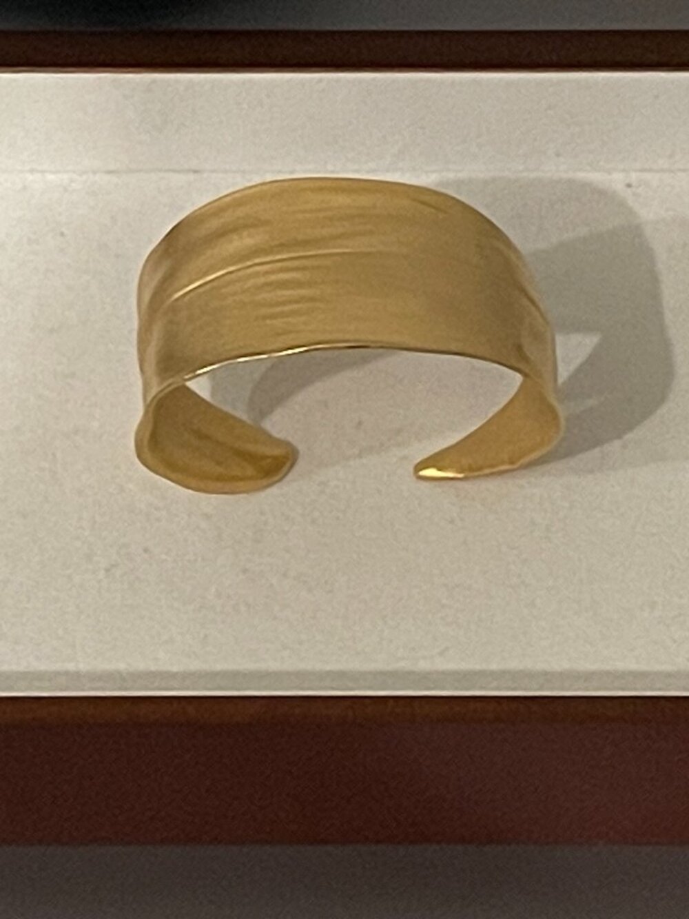 Michael Michaud Cordyline 24K Gold Plated Bronze Wide Cuff Bracelet 7.25"